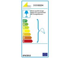 Trio Leuchten Pendelleuchte Rope 310100204, Metall Altmessing, Leinen Aufhängung, exkl. 1 x E27, Pendel 2-flammig