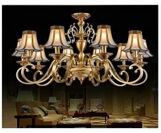 WEPAINTING Europäischer eben Messingleuchter- antiker Messingleuchter- Weinlese-Gesamtkupfer-Glas AC110V / 220V 100% garantiert freies Shipping-3L_Design_D60cm