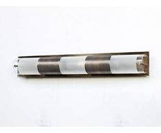 LED Energiespar-Badleuchte 3×3 Watt im Jugendstil aus Metall und Echtglas IP20 Jugendstilleuchte Lampe Leuchte