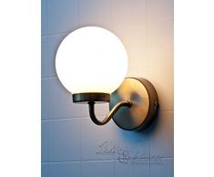 Edle Wandleuchte IP44 Badezimmer in Bronze Weiß E14 Jugendstil Wandlampe Badleuchte