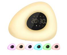 Wake Up Licht Lichtwecker - Sonnenaufgang Sonnenuntergang Simulation Wecker mit Alarm, 10 Helligkeit, Schlummerfunktion, 10 natürlichen Klängen für Erwachsene & Kinder [Energieklasse A+]