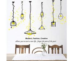 Maize store Selbstklebende Wandaufkleber Tapete Aufkleber PVC Wandbild Wasserdicht Entfernen Schlafzimmer Wohnzimmer Layout Dekorative Yellow Starlight Dot Hause Kronleuchter