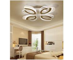 QIAO Kreative LED ultradünne Acryl-Deckenleuchte, Schlafzimmer Esszimmer Wohnzimmer Studie Deckenlampe, Café Moderne Schmiedeeisen Farbe Modellierung Lampe L64cm * H9cm 32W, Kaltes Licht