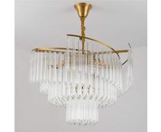 SB-63683, Kronleuchter, moderne einfache runde Kristallpendelleuchte, 12 Lichter Kupfer Metall Hängeleuchte für Wohnzimmer, Restaurant, Schlafzimmer, Flur, Hotel, Dachboden