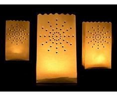 10 Luminaris Leuchttüten Dekoration Lichtertüten Hochzeit - Motiv Stern
