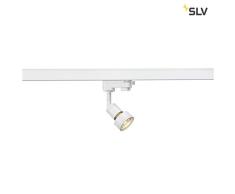 SLV LED Schienen-Strahler PURI | Dreh- und schwenkbarer 3-Phasen-Strahler, LED Spot, Deckenstrahler, Deckenleuchte, Schienensystem, Innenbeleuchtung, 3P-Lampe | GU10 QPAR51, weiß, max. EEK A-A++