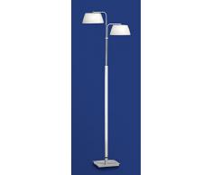 Deutsche Halogen Stehleuchte Chrom Fußdimmer 2 Flammig Glas Standleuchte