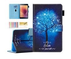 Tab A 8.0 (2017 Release) Schutzhülle – Dteck Slim Light Kunstleder Schutzhülle Wallet Case Cover Samsung Galaxy Tab A 8.0 SM-T380/T385 #02 Lichtbaum