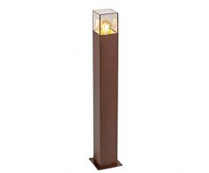 QAZQA Landhaus / Vintage / Rustikal / Modern / Außenleuchte / Wegeleuchte / Gartenlampe / Gartenleuchte / Standleuchte Denmark P70 rostfarben / Außenbeleuchtung Aluminium / Kunststoff / Würfel / Quadr