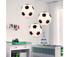 LED Deckenleuchte, Fußball Kronleuchter, Entwickelt für Fußballfans, Schlafzimmer Lampen, Weiß + Schwarz, E27, 220 V, IP20, Ø 250mm