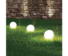 LED-Solar-Garten-Kugel-Leuchte-Lampe MARLA D: 15cm mit Erdspieß Solar-Boden-Wege-Balkon-Deko-Terrassen-Treppen-Pool-Teich-Rasen-Party-Camping-Leuchte-Lampe