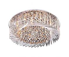 Xin Teng Kristall-Decken-Lampe, Post-Modern Minimalist LED Runde Deckenleuchte Persönlichkeit Kreative Restaurant Living Room Hotel Schlafzimmer Durchmesser 80 cm