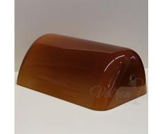 Ersatzglas Leuchtenschirm Lampenglas für Bankerleuchte Opal Cognac/braun Breite 230mm Tiefe 138mm Höhe 86mm