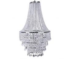Große XL Design Hängelampe ROYAL Kristall Strass Kronleuchter Lampe Hängeleuchte Lüster klar Acrylglas