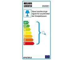 Helios Leuchten 202081 Rattanlampe natur-farbig | Rattanleuchte rustikal Landhausstil | Pendellampe Pendelleuchte Rattan | Hängelampe Esszimmer 1xE27