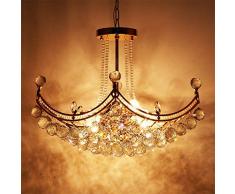 KUAIDUUD minimalistischen Kronleuchter LED restaurant Wohnzimmer Kristallleuchtern foyer Schlafzimmer Geschäfte Deckenlampen , Gold / 63* 41cm Breite