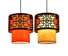 Uonlytech Hängeleuchte Deckenlampe Deckenleuchte Wohnzimmer Esszimmer Vintage Pendelleuchten mit Lampenschirm und Glühbirne Orientalische Lampe Laterne (Gelb) 1PCS