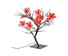 Unbekannt LED-Baum 4 Jahreszeiten 152 Teile, Lichterbaum Dekobaum mit Blüten Blättern Schneeflocken Schmetterlingen & Libellen, Saison-Deko, 14 x 14 x 45 cm