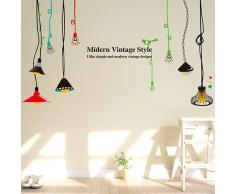 Bunte Kronleuchter, kreative Lampenaufkleber, Wände, Wohnzimmersofa, Farbiger Leuchter, groß