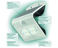 HEITRONIC Solar LED Wandleuchte BRIGHT Wandfluter mit Bewegungsmelder Sensor Solarleuchte