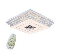 HENGMEI 48W Kristall Deckenleuchte Deckenlampe Dimmbar Deckenbeleuchtung Kronleuchter Pendelleuchte für Wohnzimmer, Schlafzimmer (Dimmbar, 48W)