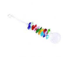 Yosoo Colorful Rainbow Maker Kristall Kugel Anhänger Suncatcher zum Aufhängen Kronleuchter Ball Prism Rainbow OCTOGON Chakra Sonnenfänger Pendel Decor Ornaments für Geschenk