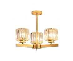 SB-63424-3,Amerikanischer moderner heller Luxuskronleuchter,3 gold Kristallhängelampe, schmiedeeiserne Pendelleuchte, Hängeleuchte für Wohnzimmer,Bar,Café.