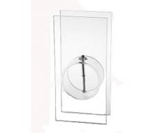 Öllampe eckige Glasöllampe aus klarem Glas Kristallglas Höhe ca. 18 cm Oberstdorfer Glashütte