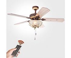 52 Zoll kreative Geweihe Retro Art-Deckenventilator-Ventilator-Ventilator-europäischer antiker pastoraler moderner Ventilator-Kronleuchter