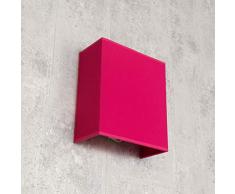 Loft Wandleuchte ALICE Stoff Schirm Pink E27 eckig modernes Design Wandlampe Flur Wohnzimmer