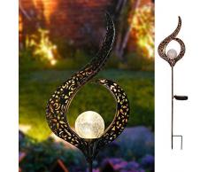 Garten-Solarleuchten im Freien,Takemeuro Metall Blume LED Stake dekorative Lichter für Terrasse, Weg, Hof, Rasen