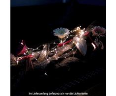 LED Lichterbündel Lichterdraht Girlande mit 70 warm weissen Micro LED`s Lichterdrähte Batteriebetrieb mit Timer 6/18h