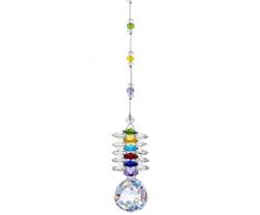 H&D zum Aufhängen Chakra Sonnenfänger Kronleuchter Kristalle Ball Fengshui Prismen Rainbow Anhänger Maker Auto Charme