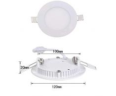 VWANT LED Einbauleuchten Spots 10er Set 6W Warmweiß 3000K LED Panel Rund Einbaustrahler Einbauleuchte Deckenstrahler Deckenleuchte Deckenlampe Einbau Lampe Ultra Flach Spot