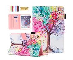 Schutzhülle für iPad Mini 5 2019, iPad Mini 5. Generation, Dteck Slim Fit Cute Cartoon Design Flip Stand [Wake/Sleep] Hülle mit Stifthalter für iPad Mini 5 2019 / Mini 4 2015 – # Lichtbaum