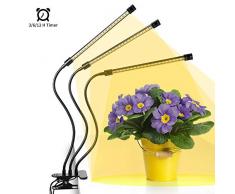 Anten Pflanzenlampe 30W dimmbar Led Grow Light Vollspektrums Pflanzen Licht Lampe Pflanzenlicht Pflanzenleuchte,3 Modus, 6 Lichtstärken, mit Klemme für Garten Zimmerpflanzen