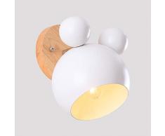 kreative Wandlampe Kinder Nachttischlampe Schlafzimmer Kinderzimmer Wandleuchte Innen Wandleuchten Eisen Holz Wandlampen Verstellbar Küche Wandbeleuchtung E27 Deko Decke Leuchte Flur Lampe