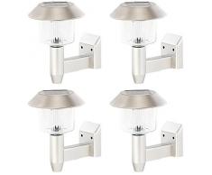 Lunartec Aussenlampen: Solar-LED-Wandleuchte WL-101 Florenz, 1,2 lm, 0,9 W, 4er-Set (Solarleuten)