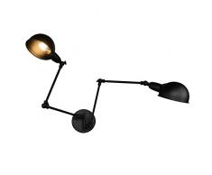 TRADE® Schwarz Retro Einstellbare Wandbeleuchtung Industrielle Stil Schmiedeeisen Lange Arm Pole Wand Lampe Schwingen Arm Wand Montieren Licht Leuchter (2 Sätze)