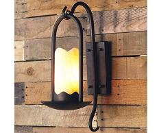IACON Außenleuchte Wandlampe Retro Vintage Wandleuchte Wandstrahler E27 Schmiedeeisen Wasserdichter Außen Wand lampe Lichter Lampe für Aisle Korridor Landhaus außen Veranda Hof kreativer Garten