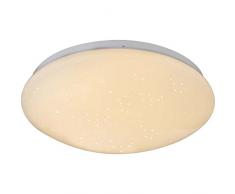 Schmucke 12W LED Decken Leuchte Lampe Küche Acryl Weiß Globo ATREJU I 48363