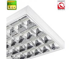 TOP SET LED Rasterleuchten mit 4X T8 LED 9W neutralweiß 4500K G13 Bürolampe Rasterlampe