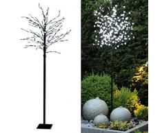 Tronje LED Baum Kirschblüten 180 cm - 200 LEDs Kirschblütenbaum warmweiß Deko Lichterbaum Leuchtbaum Außen