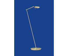 Deutsche Halogen Stehleuchte Messing matt Fußdimmer Ausladung von 48-80cm