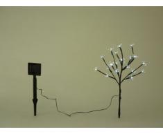 LED Solar Blüten Stick Flower 20 flammig klar Garten-, Wegleuchte, Dekorationsbeleuchtung