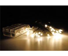 30er LED Batterlichterkette warmweià Innen und AuÃenbereich Lichterkette Beleuchtung Deko Zeitschaltuhr Timerfunktion Batteriebetrieb