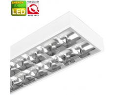 Rasterleuchte geeignet für 2x LED T8 Rasterlampe Bürolampe Deckenleuchte