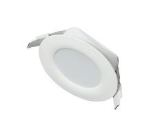 Ultra Flach LED Einbaustrahler IP44 für den Wohnbereich | auch für das Bad geeignet | Warmweiss Kaltweiss | 4W 230V Einbauspots Badleuchten, 5 Stück Einbauleuchten (Warmweiss)