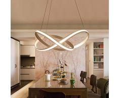 LED Minimalismus Kronleuchter Modern Weiß Eisen Aluminium Pendelleuchte Kreativ Wohnzimmer Esszimmer Schlafzimmer Studie Anhänger Hängeleuchte Eleganter Dimmbar Dekorativer Hängelampe Ø50cm*H16cm