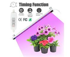 Semlos pflanzenlampe 10W, Led Pflanzenlampe Automatic Timer [2/4 / 8H], 48 LEDs Plant Growth Light, usb pflanzenlampe dimmbar 4 Lichter für Zimmerpflanzen[Energieklasse A+]
